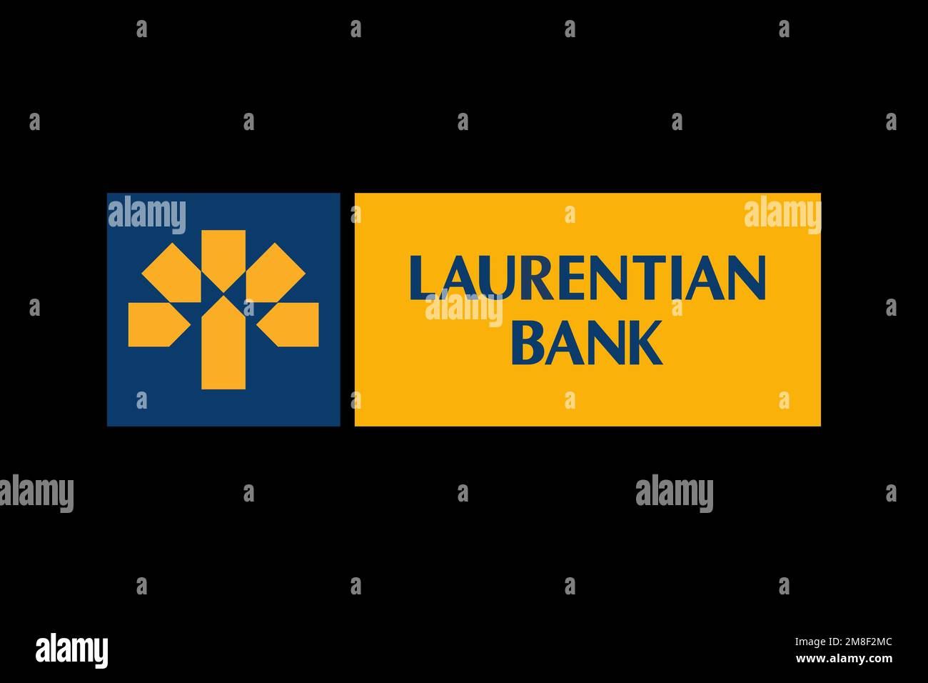 Banque Laurentienne du Canada, logo, fond noir Banque D'Images