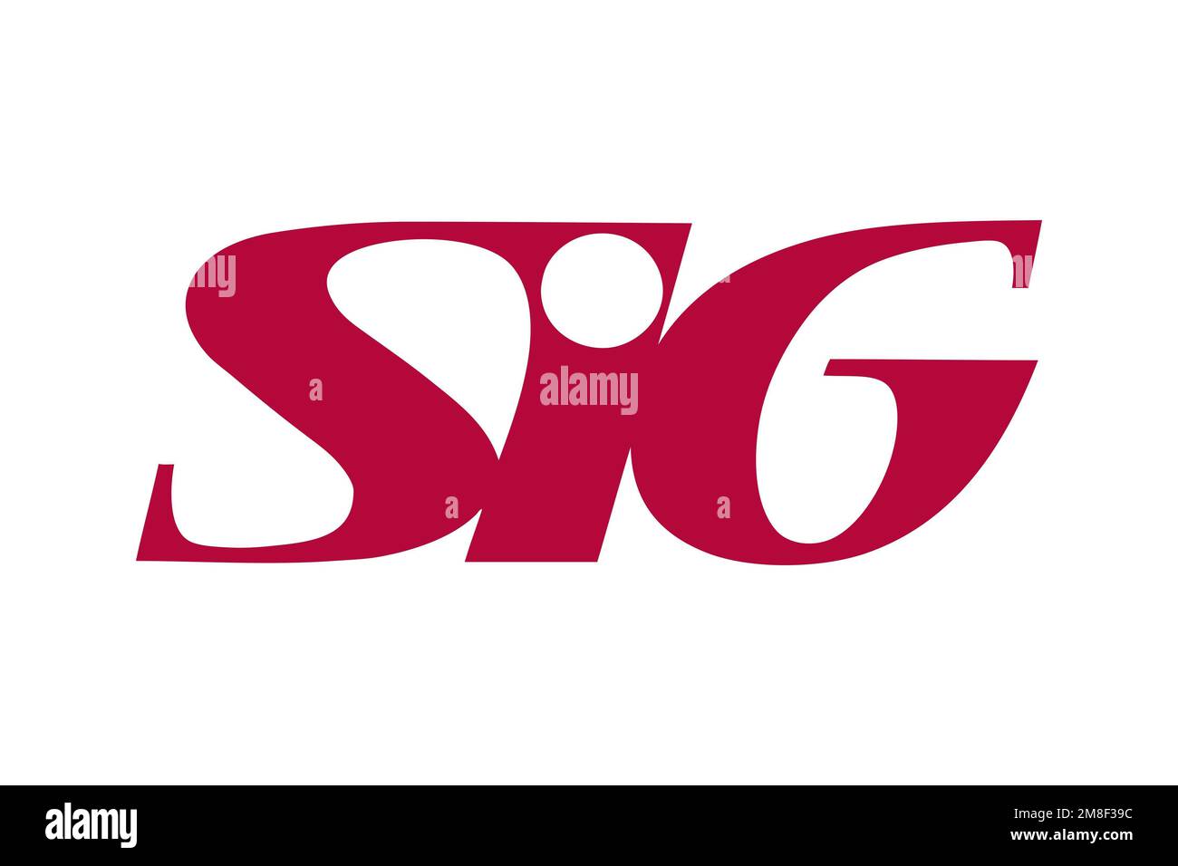 SIG plc, logo, fond blanc Banque D'Images