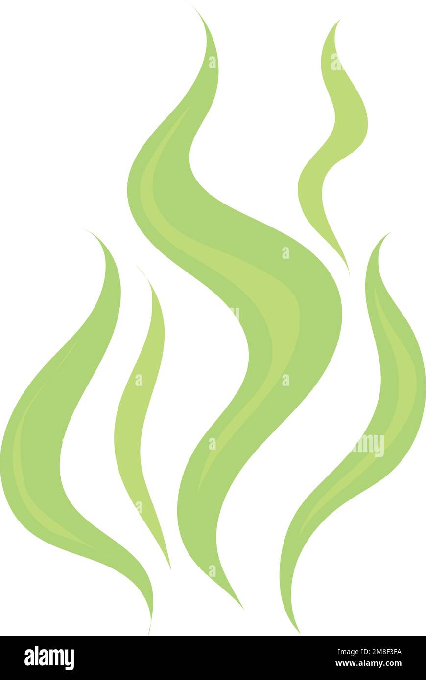 Piste d'air toxique. Parfum de vapeur vert cartoon isolé sur fond blanc Illustration de Vecteur