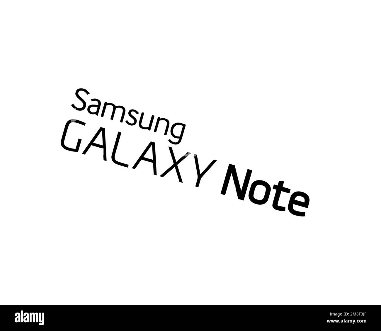 Samsung Galaxy Note Edge, logo pivoté, arrière-plan blanc B Banque D'Images