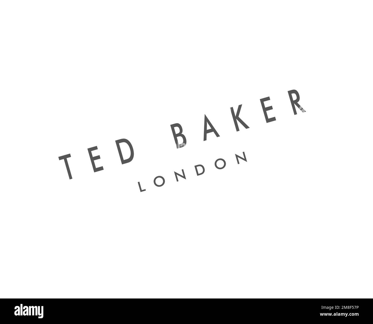 Ted Baker, logo pivoté, fond blanc Banque D'Images