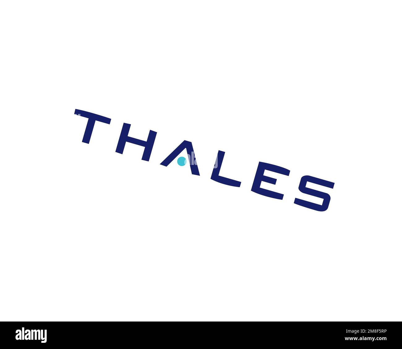 Thales Group, logo pivoté, fond blanc B Banque D'Images