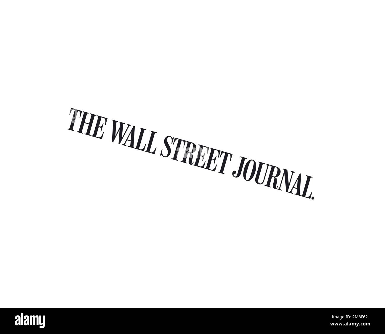 The Wall Street Journal, logo pivoté, fond blanc B Banque D'Images