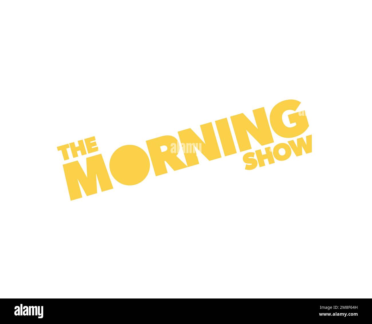 La série télévisée Morning Show American, logo pivoté, fond blanc Banque D'Images