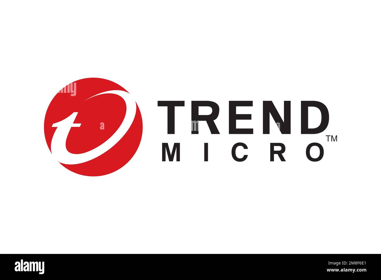 Trend micro, logo, fond blanc Banque D'Images