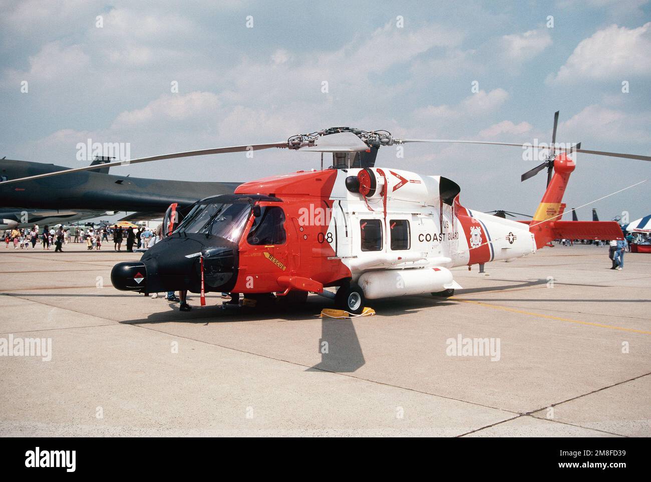 Vue avant gauche d'un U.S. Hélicoptère Jayhawk HH-60J de la Garde côtière exposé à la journée portes ouvertes du 1991 Service interarmées du ministère de la Défense. Base: Andrews Air Force base État: Maryland (MD) pays: États-Unis d'Amérique (USA) Banque D'Images