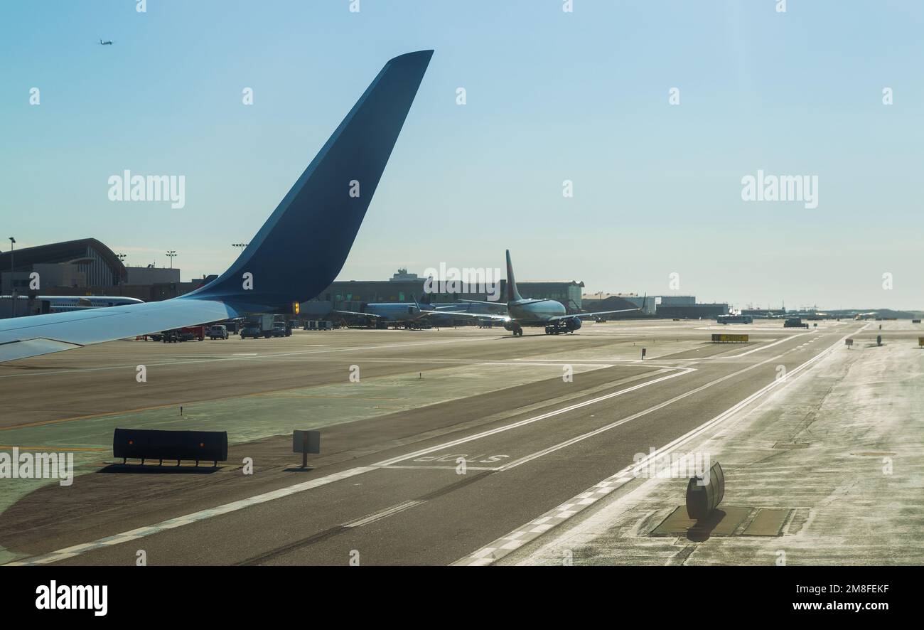 Détails de l'aéroport LAX à Los Angeles, Californie, États-Unis. Banque D'Images