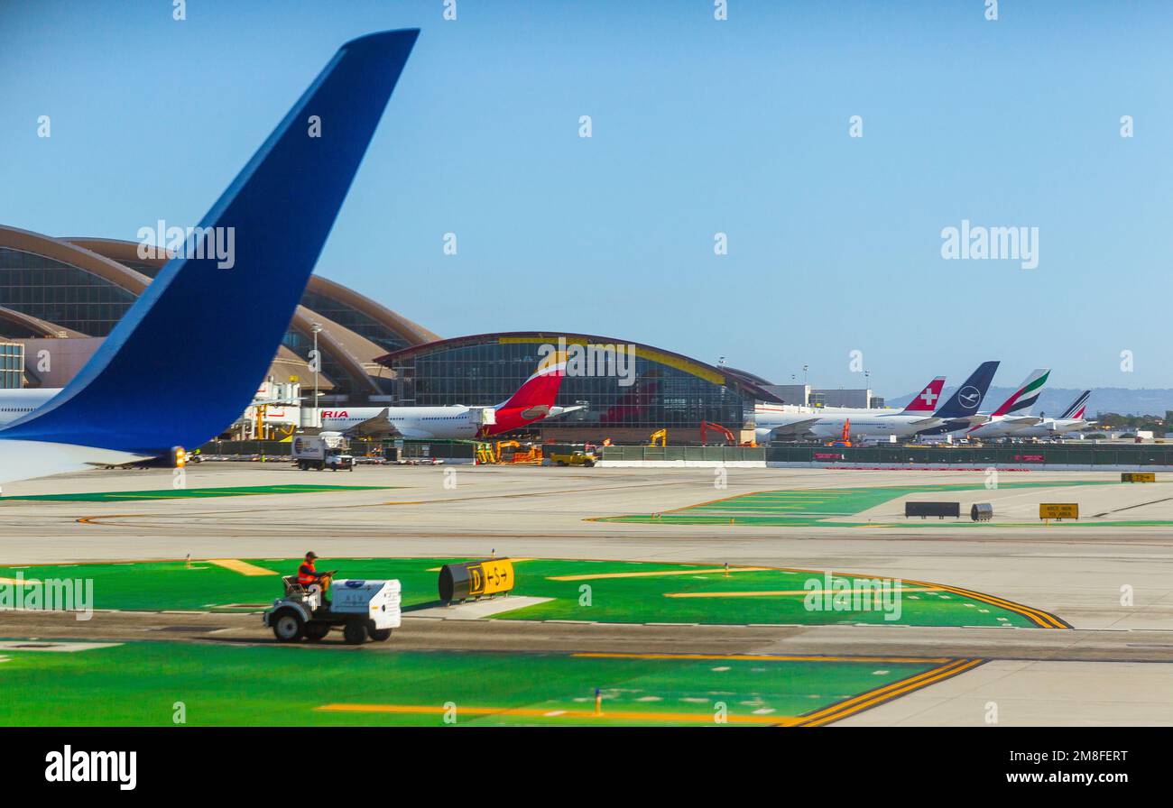 Détails de l'aéroport LAX à Los Angeles, Californie, États-Unis. Banque D'Images