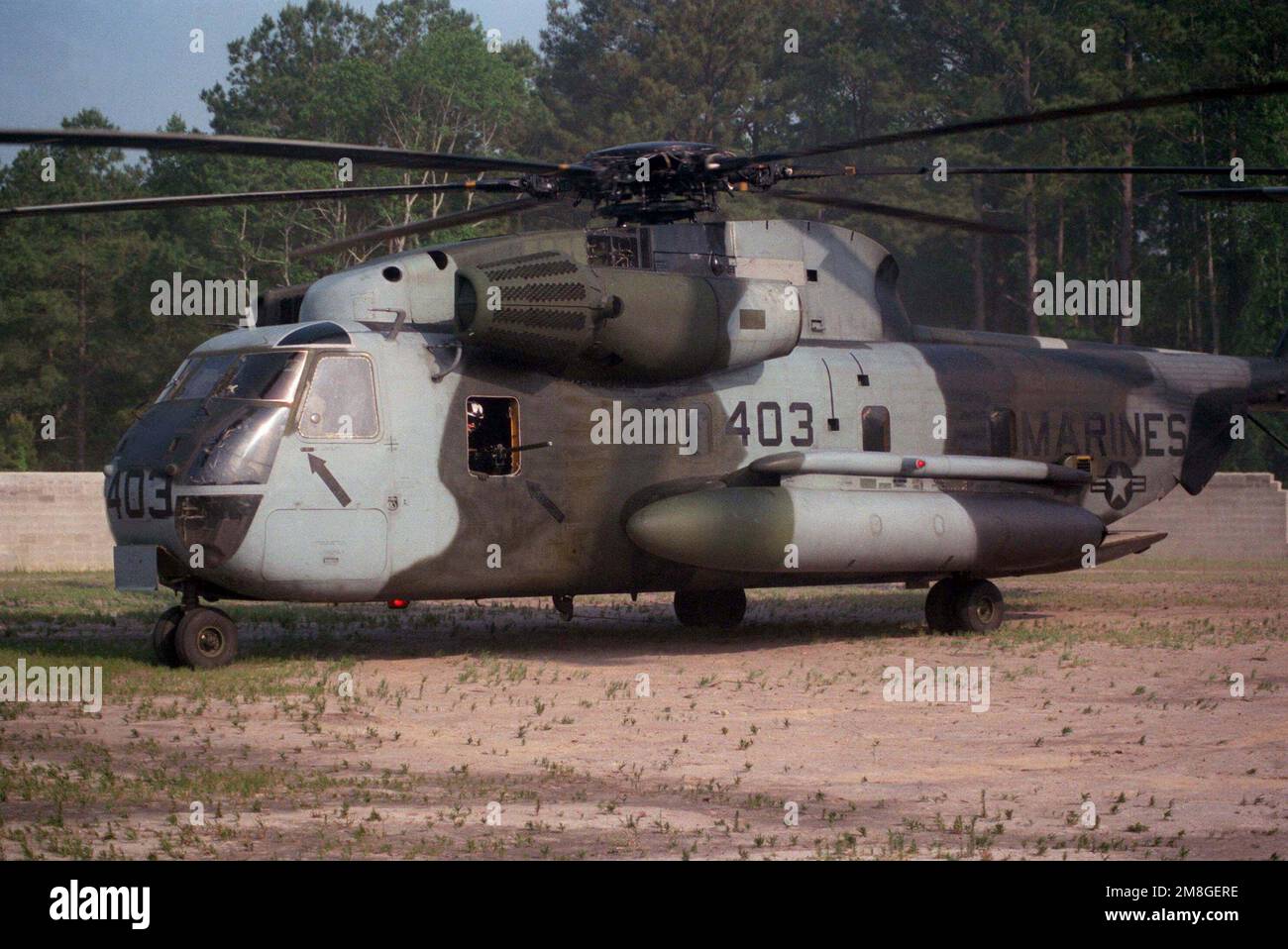 Gros plan d'un CH-53 pris pendant Ocean Venture. LA PHOTO a été prise au centre de formation de Mount. Objet opération/série: OCEAN VENTURE 92 base: Base de corps marins, Camp Lejeune État: Caroline du Nord (NC) pays: États-Unis d'Amérique (USA) Banque D'Images