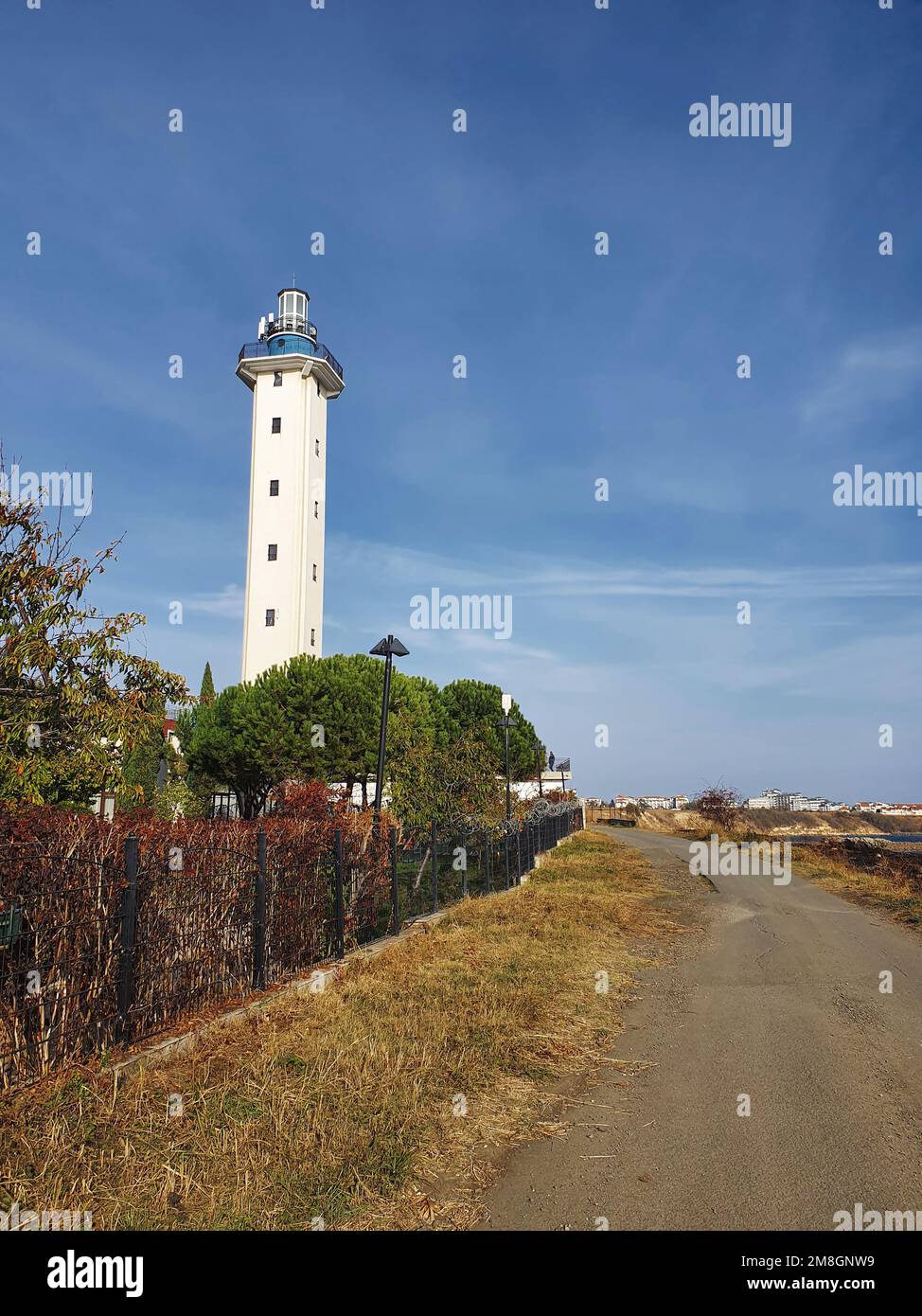 Phare de la mer sur la côte bulgare de la mer Noire Banque D'Images