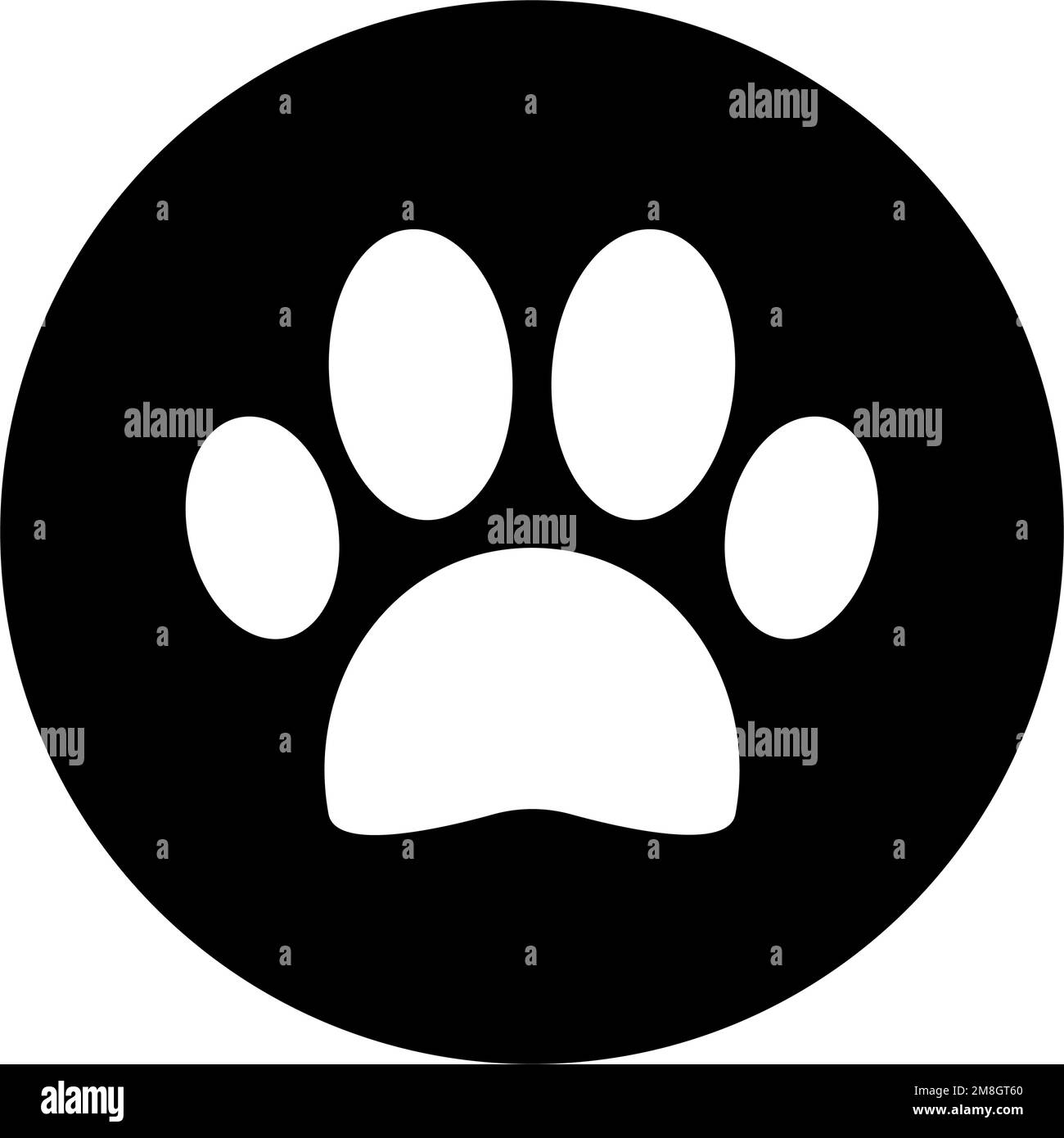 Coussinets pour pattes de chat. Haricots d'orteil. Vecteur modifiable. Illustration de Vecteur