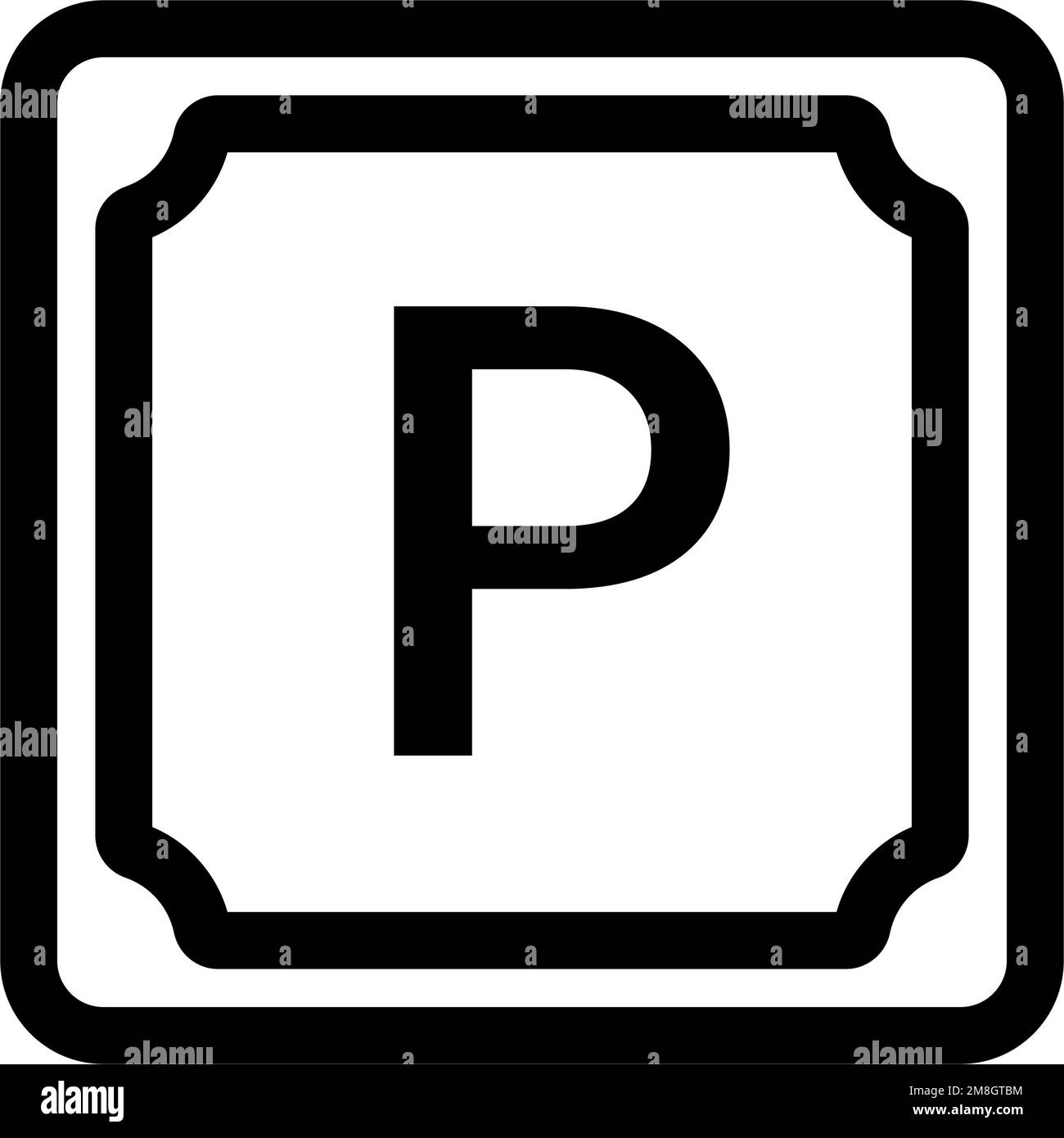 Symbole de stationnement. Panneau de signalisation. Vecteur modifiable. Illustration de Vecteur