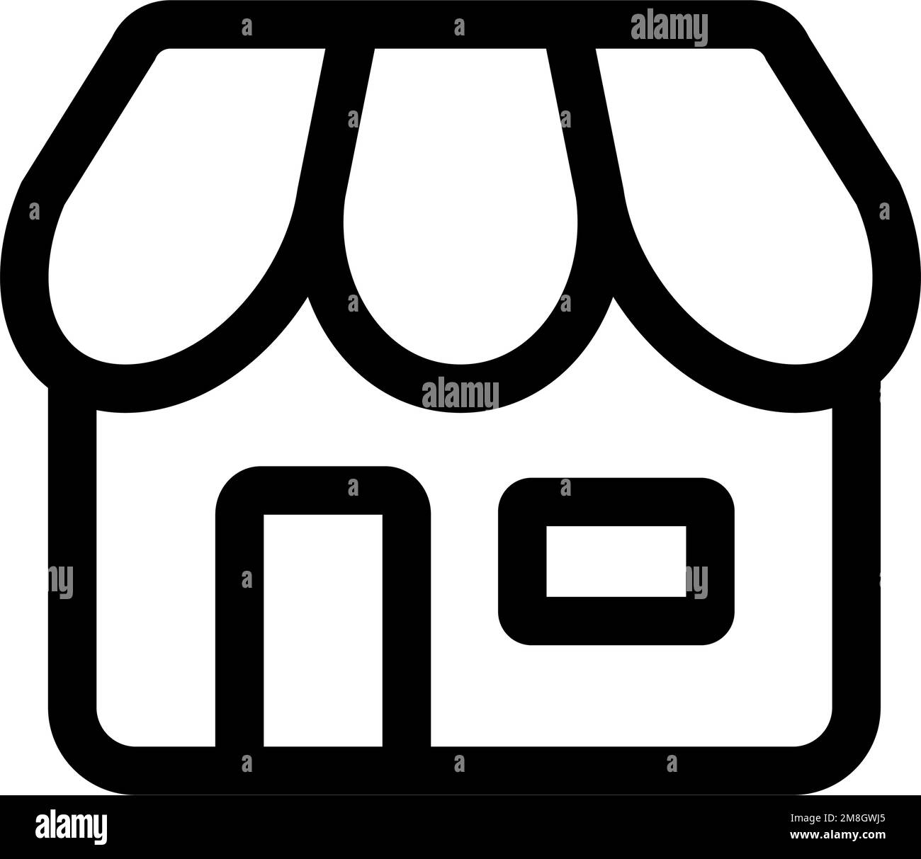 Icône simple Store. Magasin de détail. Vecteur modifiable. Illustration de Vecteur