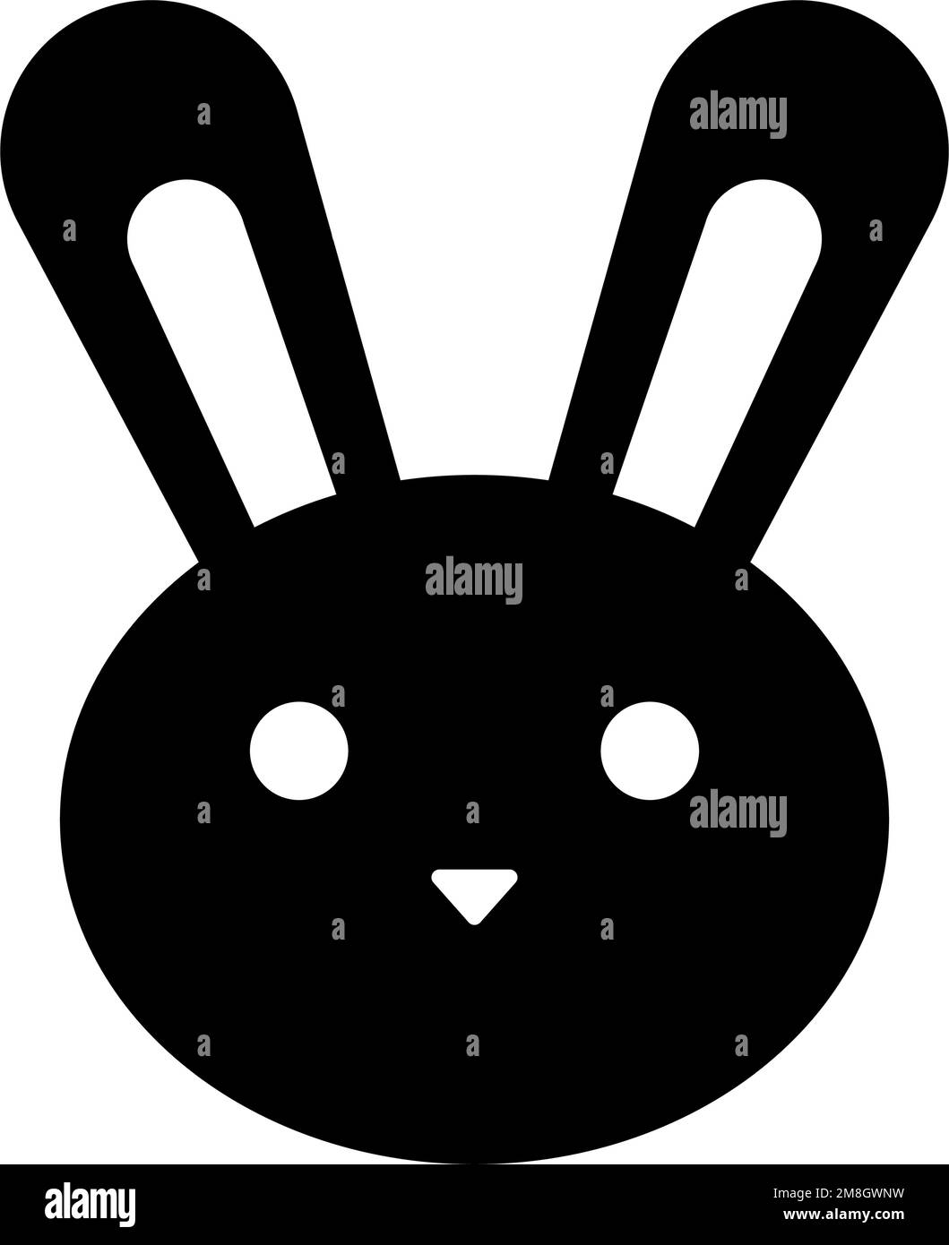Icône de silhouette de lapin. Lapin. Vecteur modifiable. Illustration de Vecteur