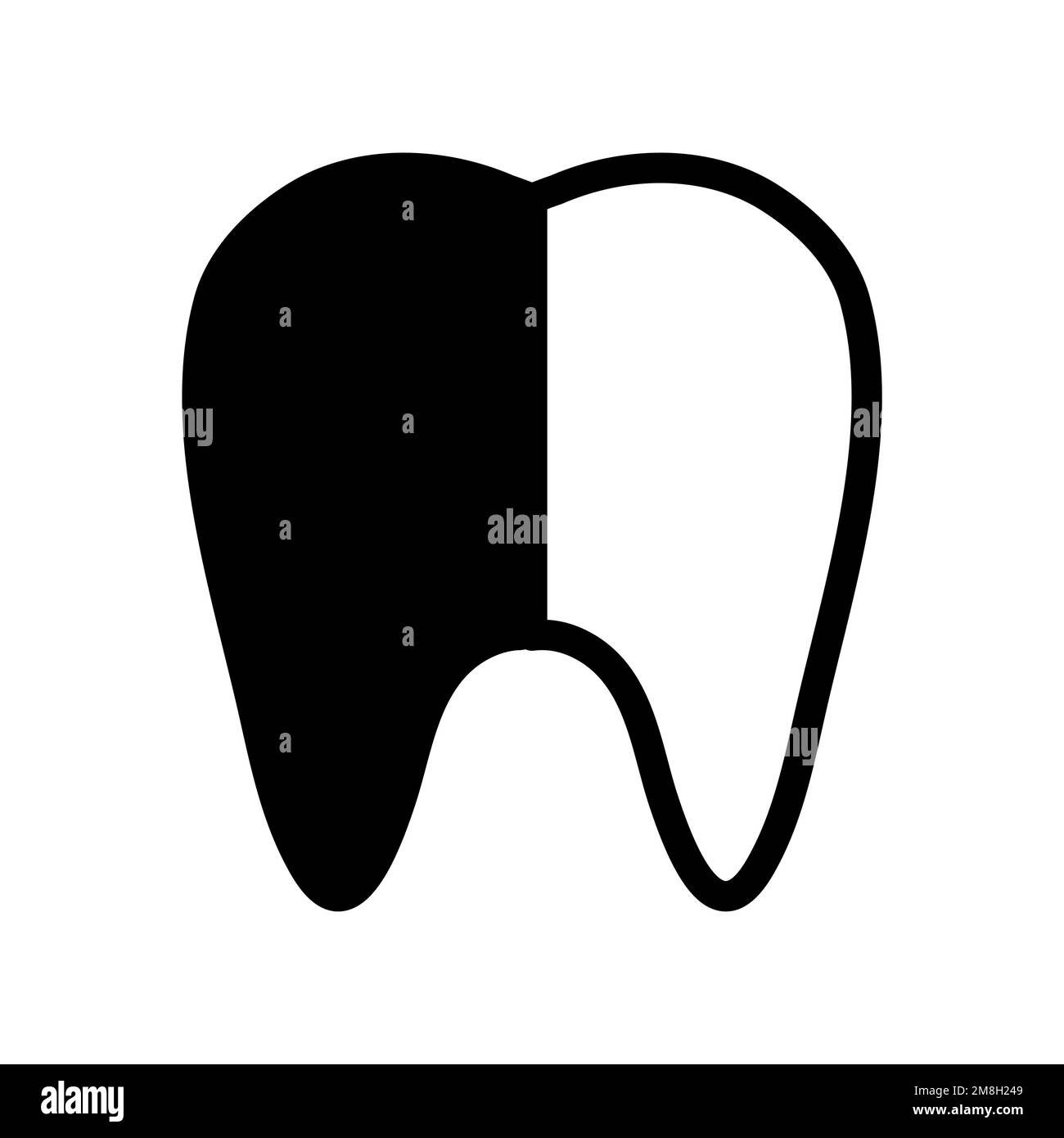 Ligne de rayons X dentaire isolée sur fond blanc. Icône fine et plate noire sur un style moderne. Symbole linéaire et contour modifiable. Simple et pixel perf Illustration de Vecteur Ligne de rayons X dentaire isolée sur fond blanc. Icône fine et plate noire sur un style moderne. Symbole linéaire et contour modifiable. Simple et pixel perf Illustration de Vecteur