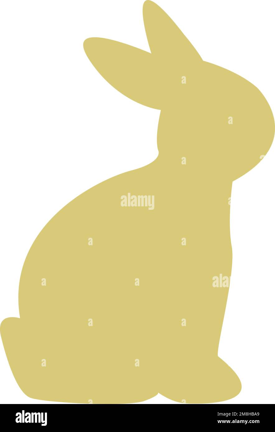 Silhouette de lapin assis pour Pâques Illustration de Vecteur