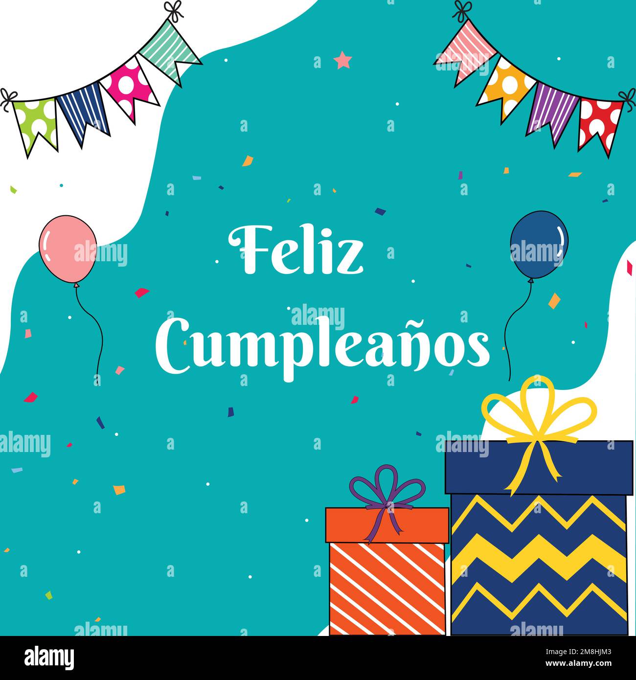 Comment Dit On Joyeux Anniversaire En Espagnol Happy birthday calligraphy poster design Banque de photographies et  d'images à haute résolution - Alamy