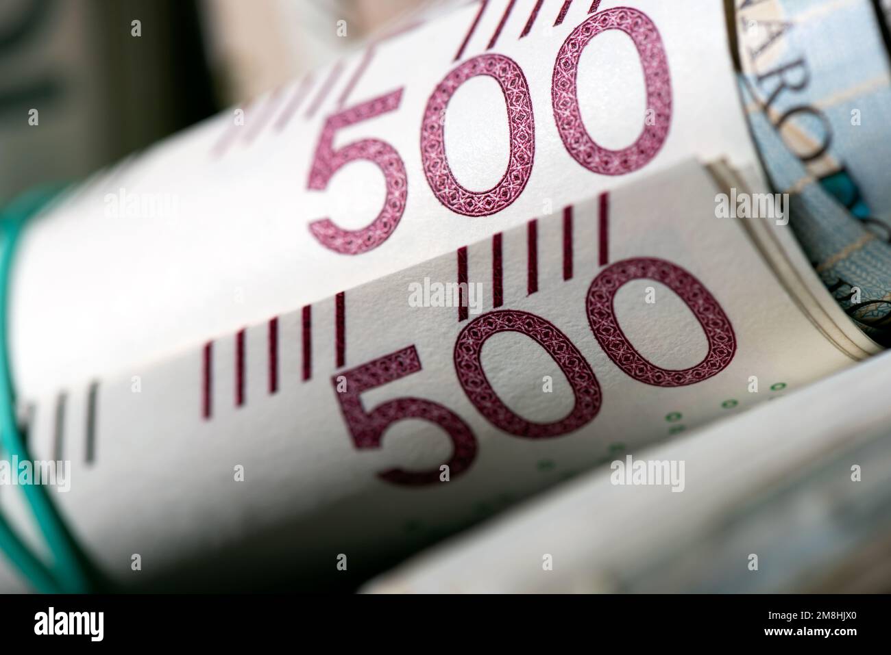 500 billets polonais, de l'argent polonais, de la monnaie PLN Banque D'Images
