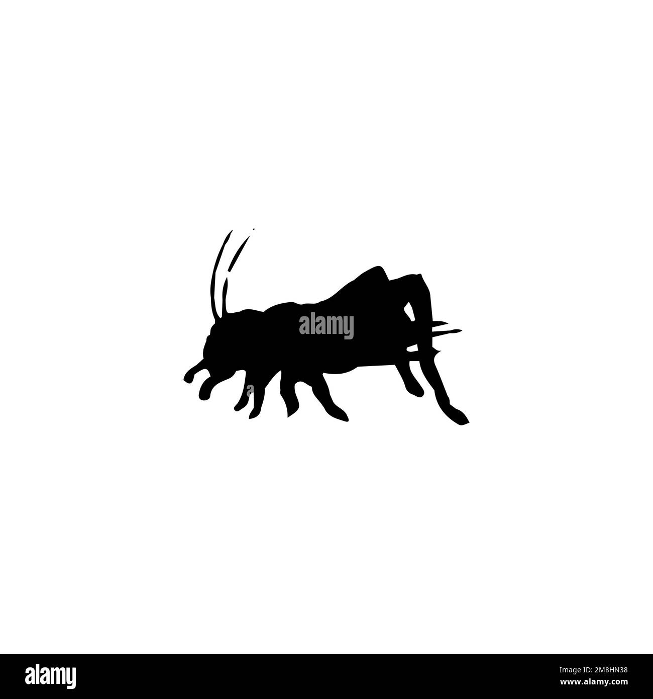 Icône insecte de cricket. Symbole de fond d'affiche de la science des insectes de style simple. Élément de conception du logo de marque d'insecte de cricket. Impression de t-shirts à motif insectes de cricket. Illustration de Vecteur