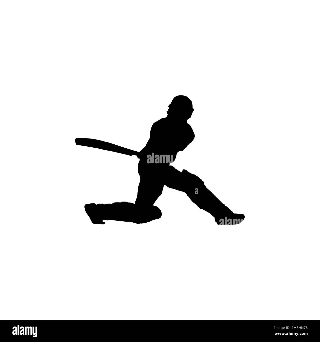 Icône joueur de cricket. Symbole d'arrière-plan d'affiche de tournoi de cricket de style simple. Élément de conception du logo de la marque joueur de cricket. T-shirt joueur de cricket printi Illustration de Vecteur