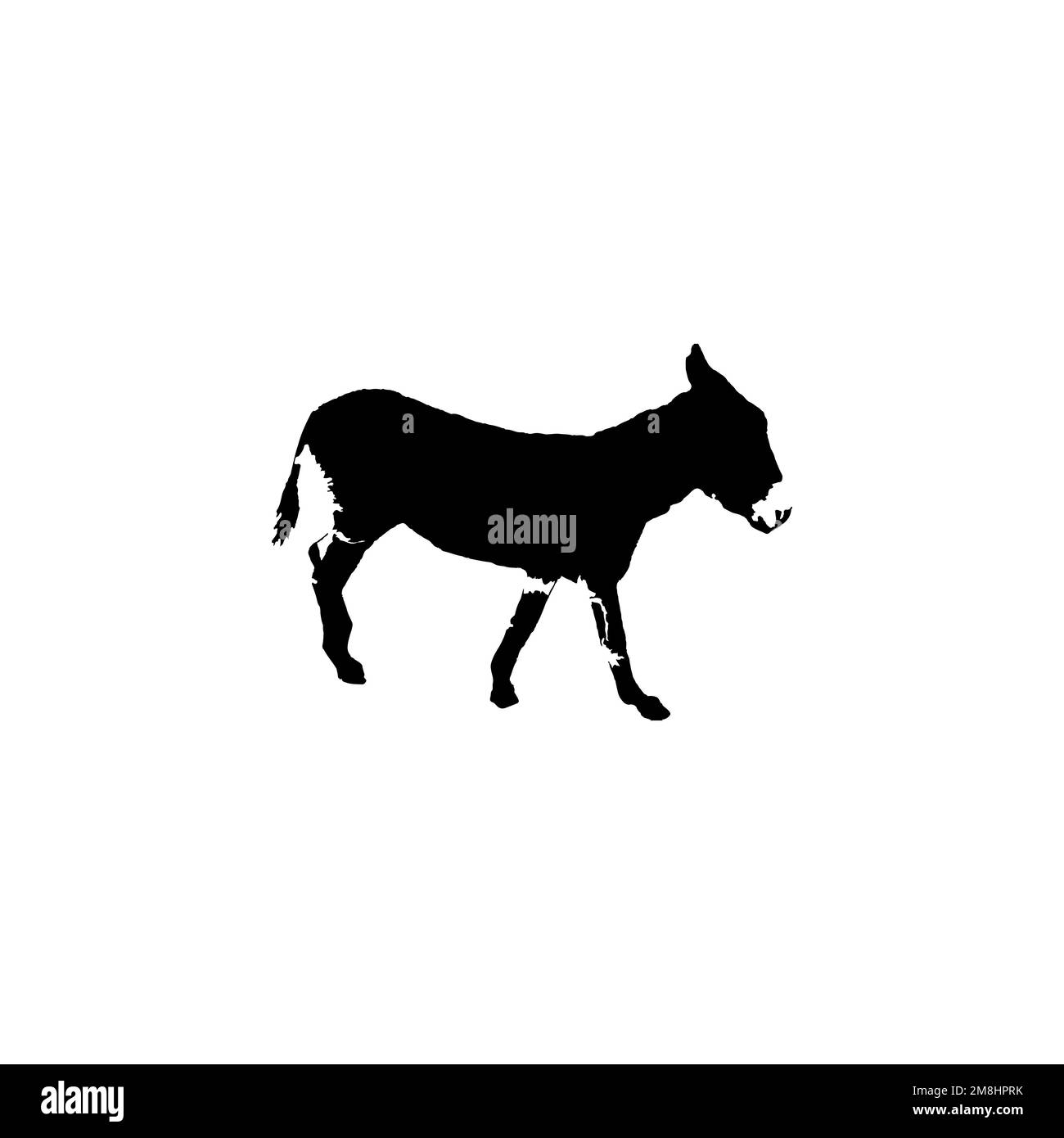 Icône âne. Symbole d'arrière-plan d'affiche de rallye politique de style simple. Élément de conception du logo de la marque âne. Impression de t-shirts Donkey. vecteur pour autocollant. Illustration de Vecteur