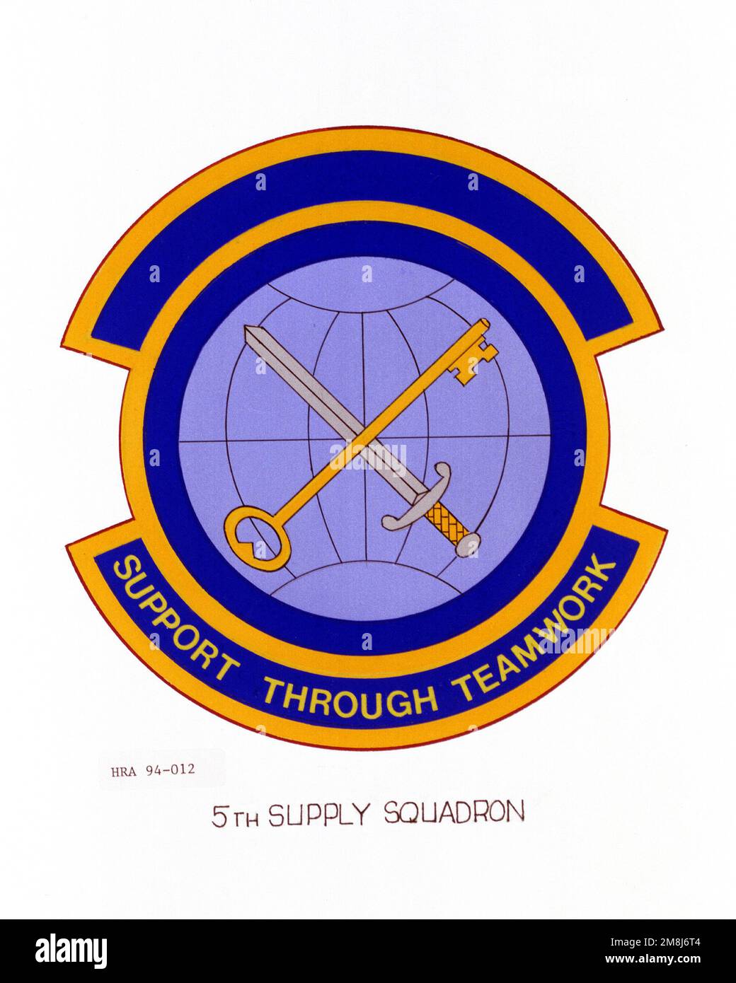 Approuvé Insigne du 5th Escadron d'approvisionnement. Pays : inconnu Banque D'Images
