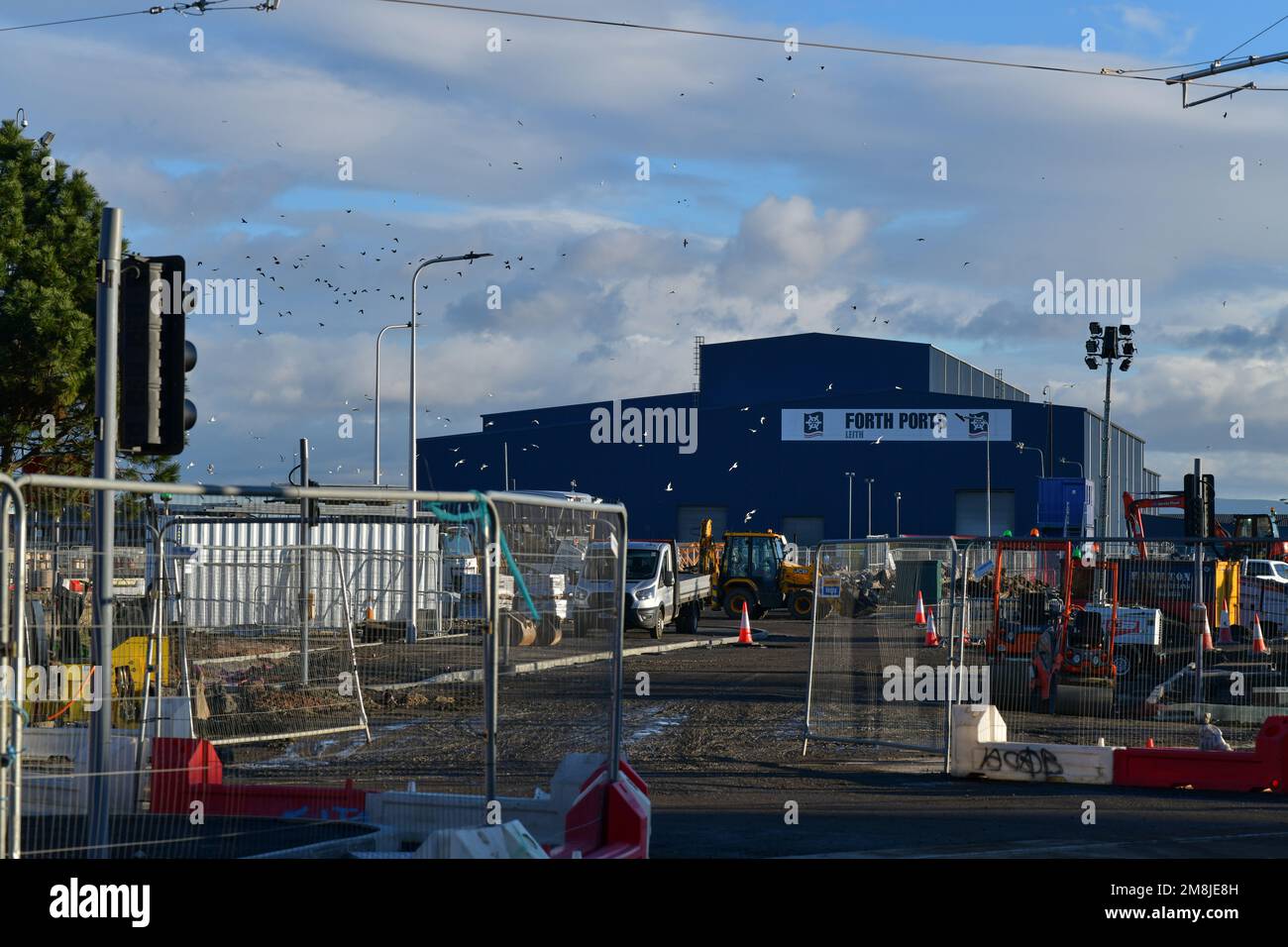 Edinburgh, Écosse, Royaume-Uni, 13 janvier 2023. Vue générale sur le port de Leith et les environs. credit sst/alamy nouvelles en direct Banque D'Images
