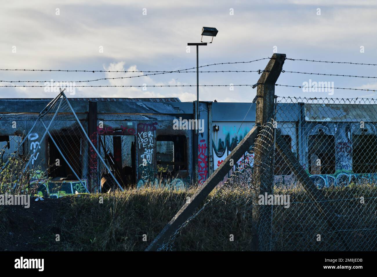 Edinburgh, Écosse, Royaume-Uni, 13 janvier 2023. Région abandonnée au large de l'Esplanade Marine. credit sst/alamy nouvelles en direct Banque D'Images