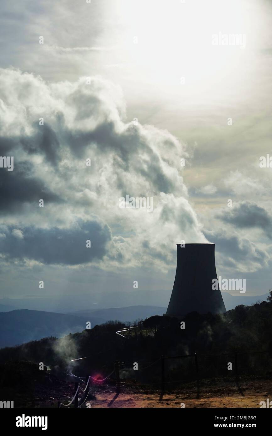 Centrale nucléaire , image numérique créée image Banque D'Images