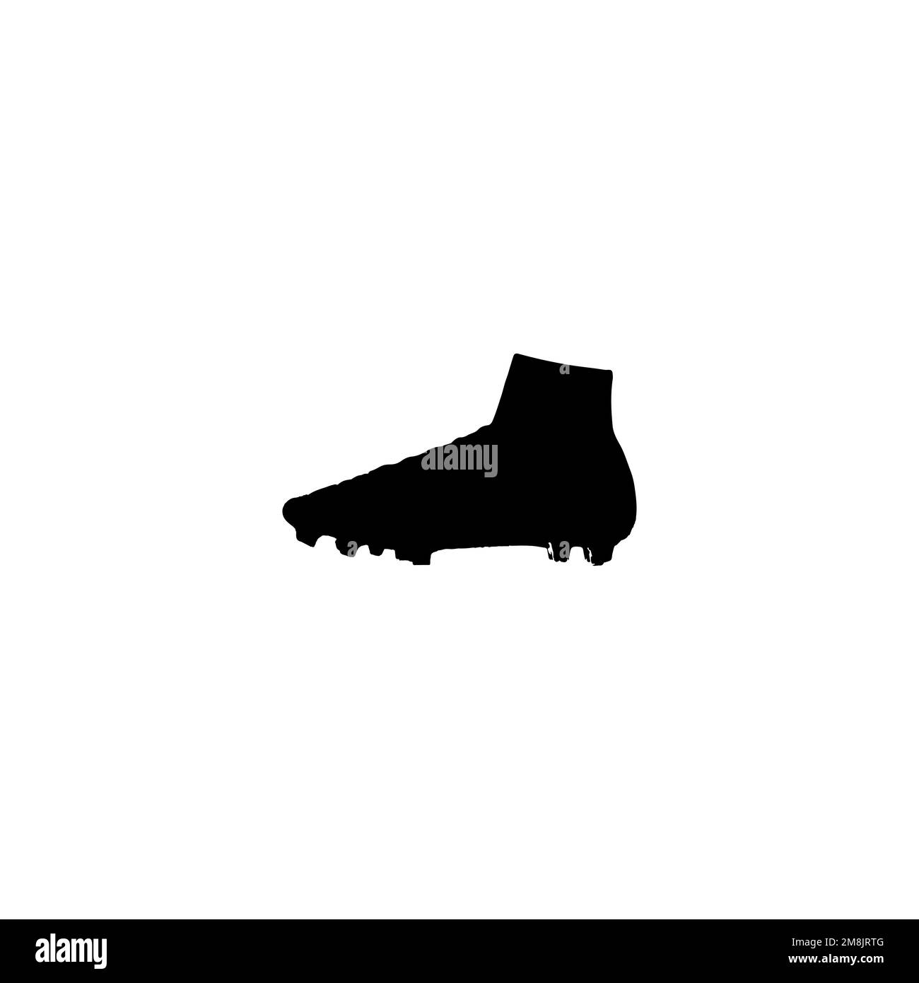 Icône chaussures de football. Symbole d'arrière-plan d'affiche de tournoi de football de style simple. Élément de conception du logo de la marque des chaussures de football. Imprimé chaussures de football Illustration de Vecteur