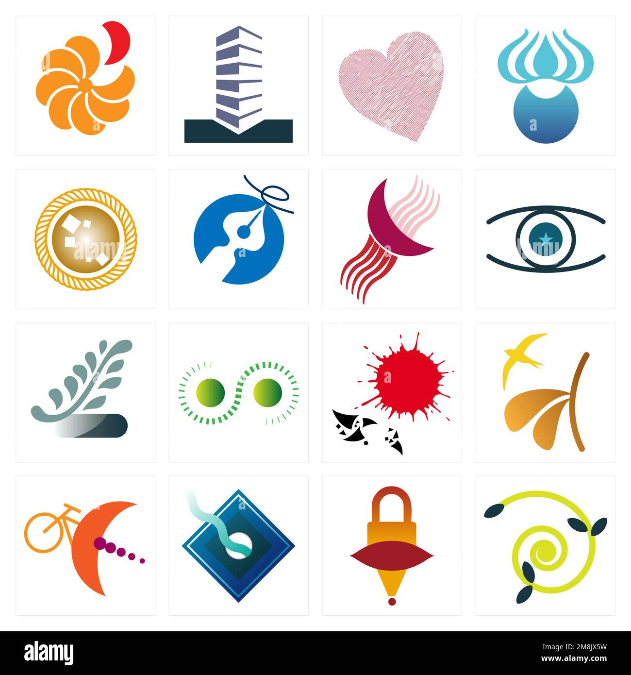 Secte de pictogramme pour les activités ou les entreprises Banque D'Images