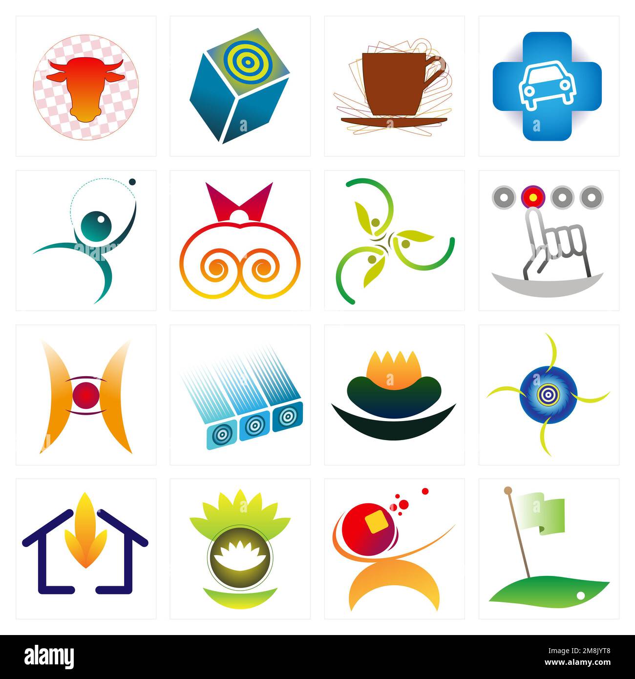 Secte de pictogramme pour les activités ou les entreprises Banque D'Images