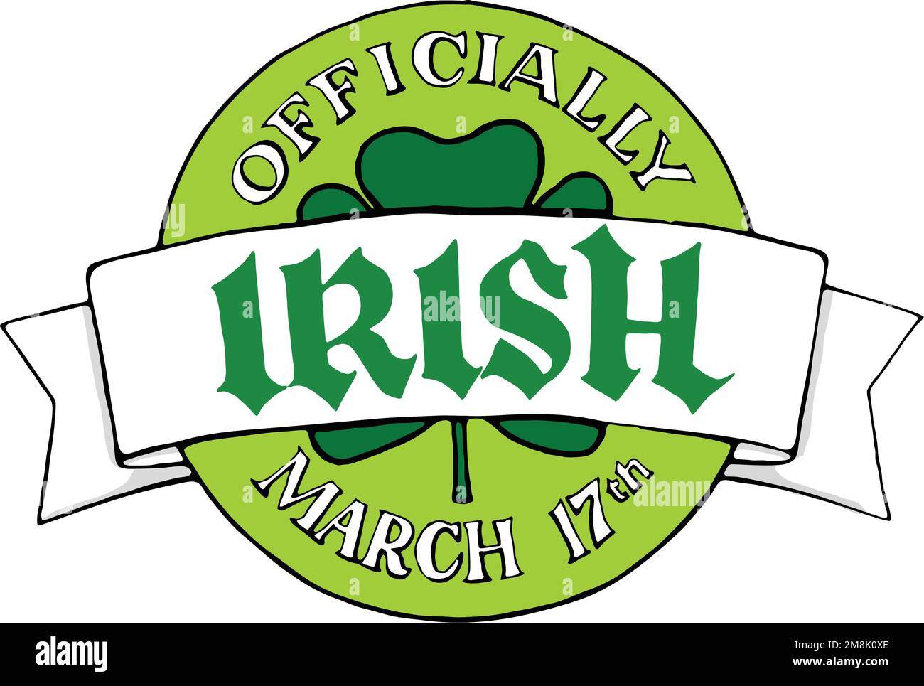 badge de saint patricks officiellement iris Illustration de Vecteur