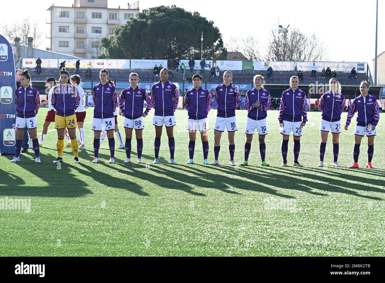 Équipe (Fiorentina Women) pendant le match italien 'erie A Women entre Fiorentina Women 1-7 femmes roms au stade Piero Torrini sur 14 janvier 2023 à Florence, en Italie. Credit: Maurizio Borsari/AFLO/Alay Live News Banque D'Images