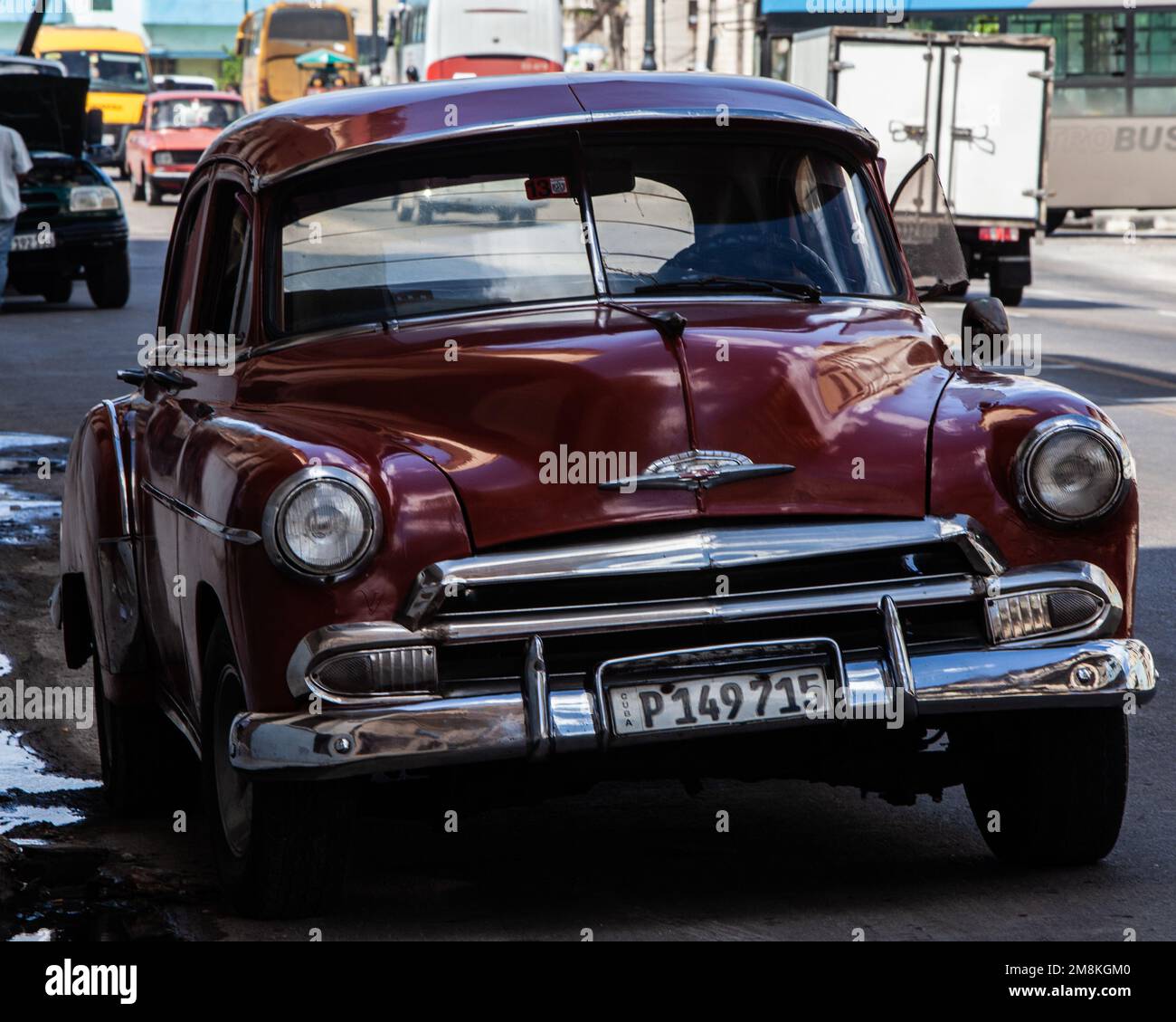 Almendrones la Havane Cuba Banque D'Images