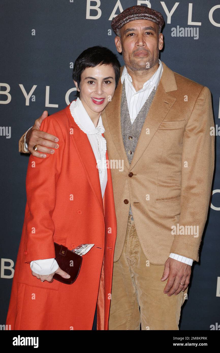 Paris, France. 14th janvier 2023. Ben Harper et son épouse Jaclyn Matfus assistent à la première de Babylone qui a eu lieu au Grand Rex on 14 janvier 2023 à Paris, en France. Photo de Jerome Dominé/ABACAPRESS.COM crédit: Abaca Press/Alay Live News Banque D'Images