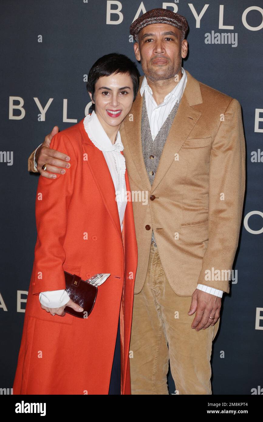 Paris, France. 14th janvier 2023. Ben Harper et son épouse Jaclyn Matfus  assistent à la première de Babylone qui a eu lieu au Grand Rex on 14  janvier 2023 à Paris, en