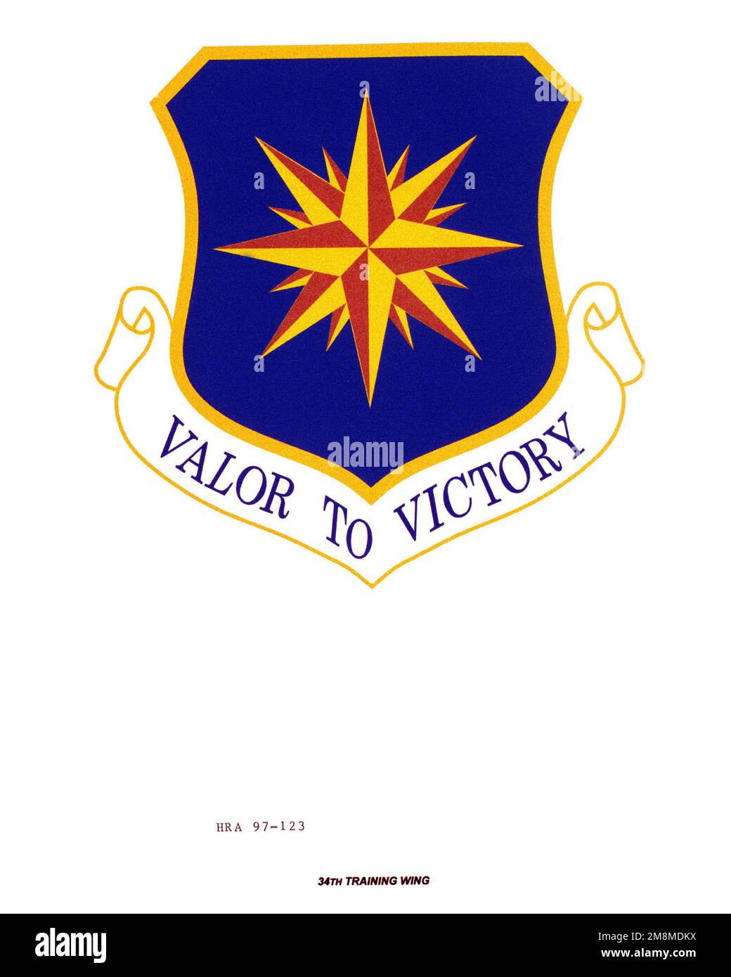 Emblème organisationnel de la Force aérienne : 34th, escadre d'entraînement, États-Unis Air Force Academy Date exacte prise de vue inconnue. Base: Maxwell Air Force base État: Alabama (AL) pays: Etats-Unis d'Amérique (USA) Banque D'Images