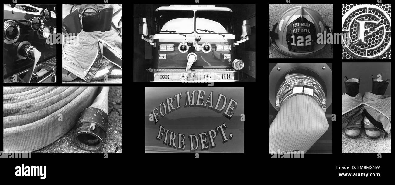 Photographe militaire de l'année gagnant 1998 titre: Jouets des pompiers Catégorie: Histoire photo lieu: Mention honorable photo Storyles pompiers vivent l'une des vies les plus dangereuses en dehors de la plupart des professions. Ces images illustrent l'équipement et l'équipement que les pompiers utilisent pour cesser de déclencher des incendies simples à scandaleux. Photos prises avec un Nikon F-4 de 35mm. Le site et la gare étaient à ft. Service d'incendie Meade Pays : inconnu Banque D'Images