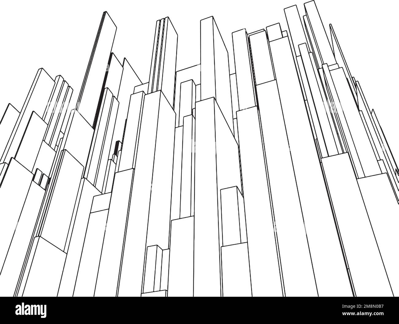 Résumé ville urbaine des gratte-ciels Vector Illustration de Vecteur