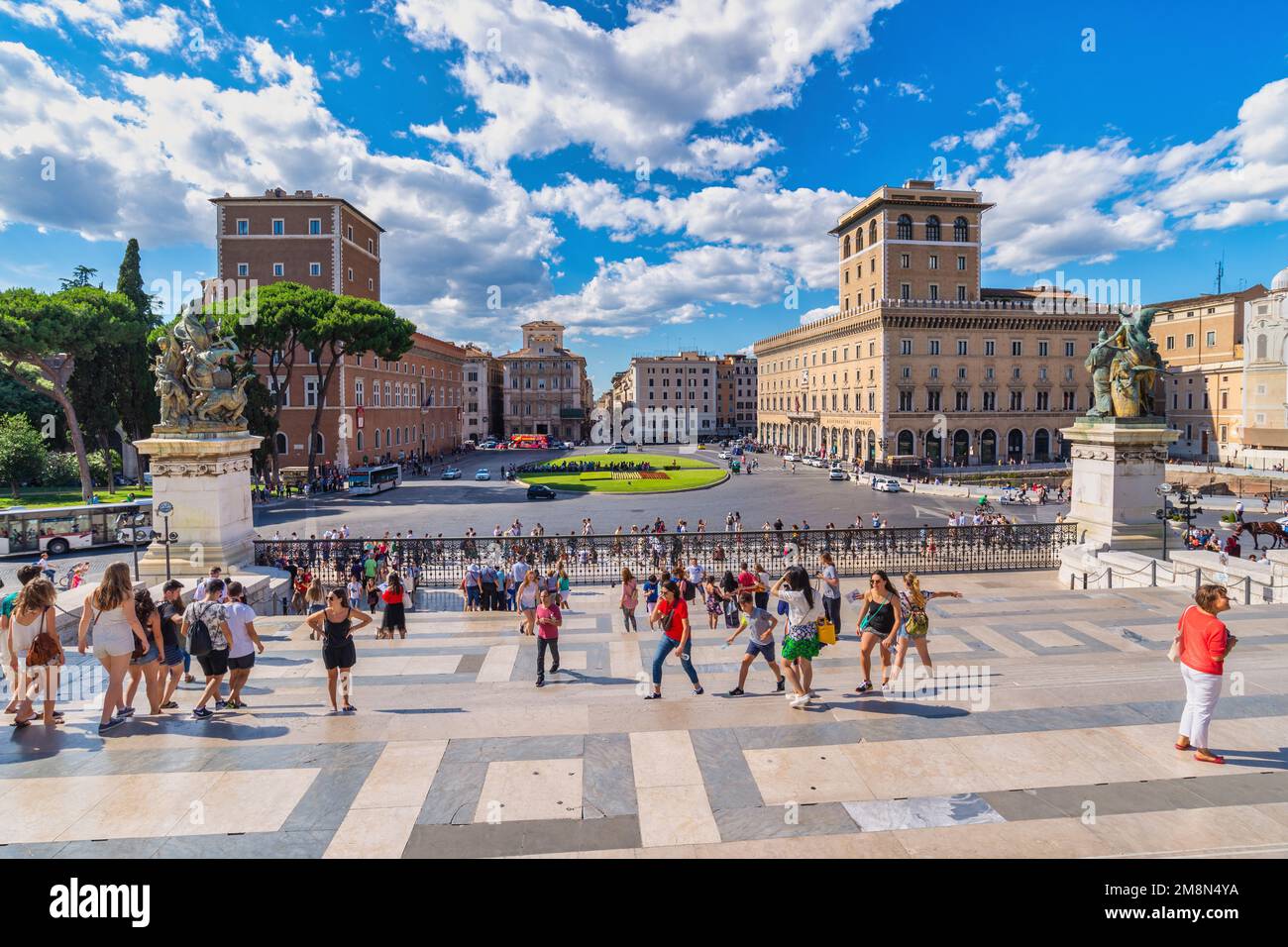 Rome, Italie - 21 juin 2015 : ville touristique et vue sur la Piazza Venezia, Rome Italie Banque D'Images