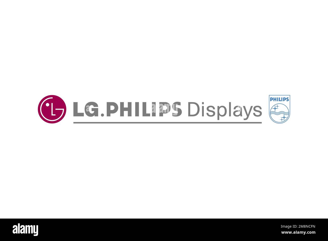 LG. Ecrans Philips, logo, fond blanc Banque D'Images