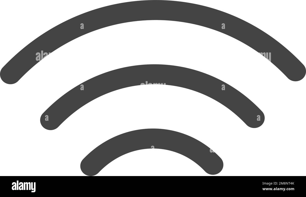 Onde radio simple, onde radio Wi-Fi. Vecteur modifiable. Illustration de Vecteur