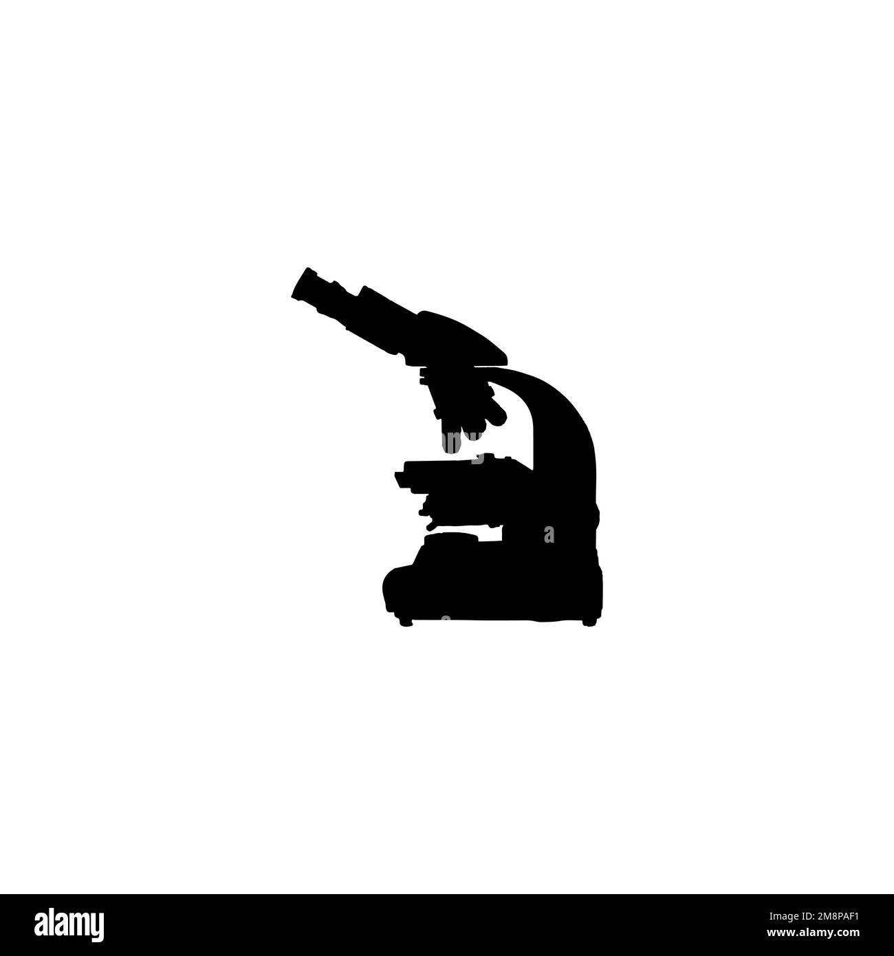 Icône du microscope. Symbole d'arrière-plan de l'affiche d'analyse sanguine d'hôpital de style simple. Élément de conception du logo de la marque microscope. Impression de tee-shirts au microscope. Illustration de Vecteur