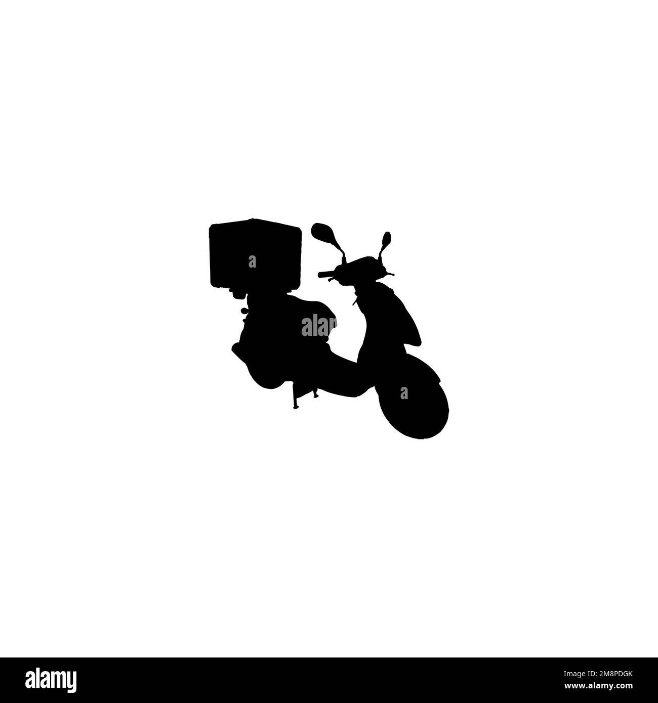 Icône du scooter de livraison. Style simple livraison de chargement grande vente livraison scooter affiche symbole fond. élément de conception du logo de la marque. Illustration de Vecteur