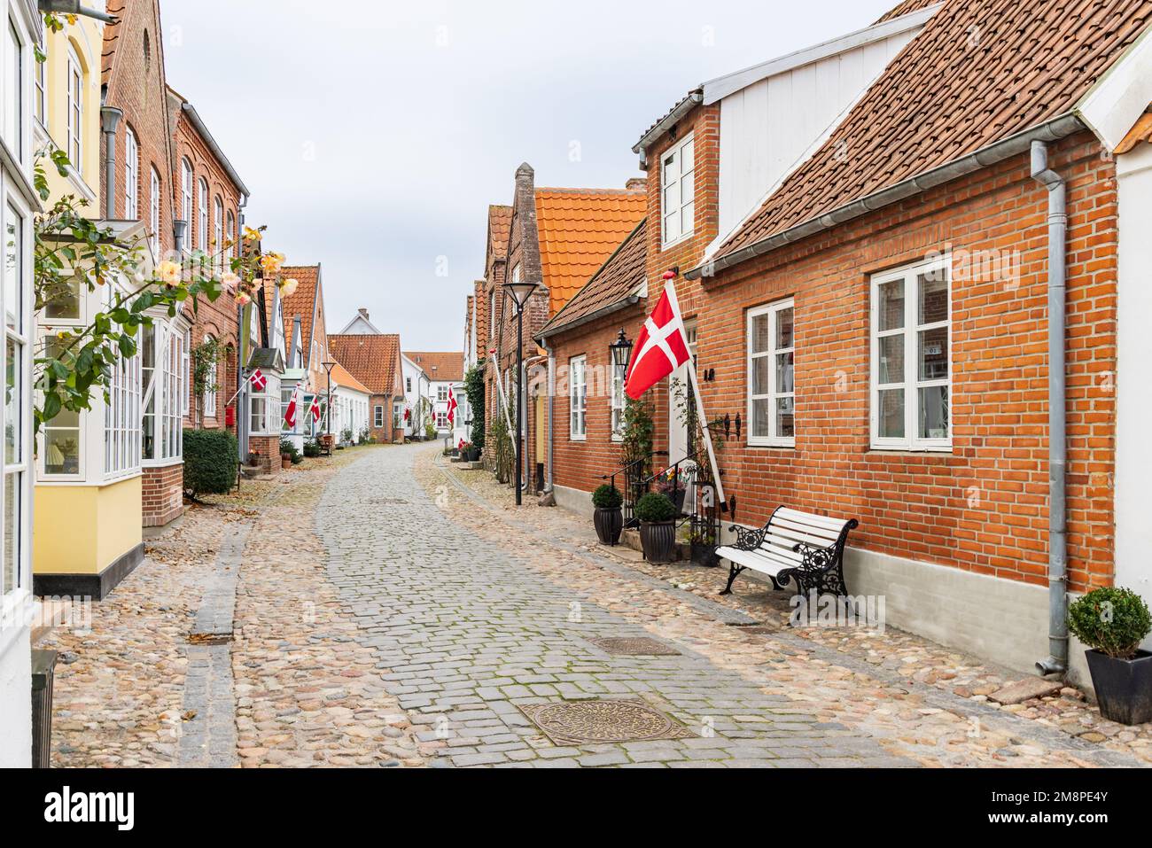 Paysage urbain du pittoresque village hanséatique de Tonder dans le sud du Danemark Banque D'Images