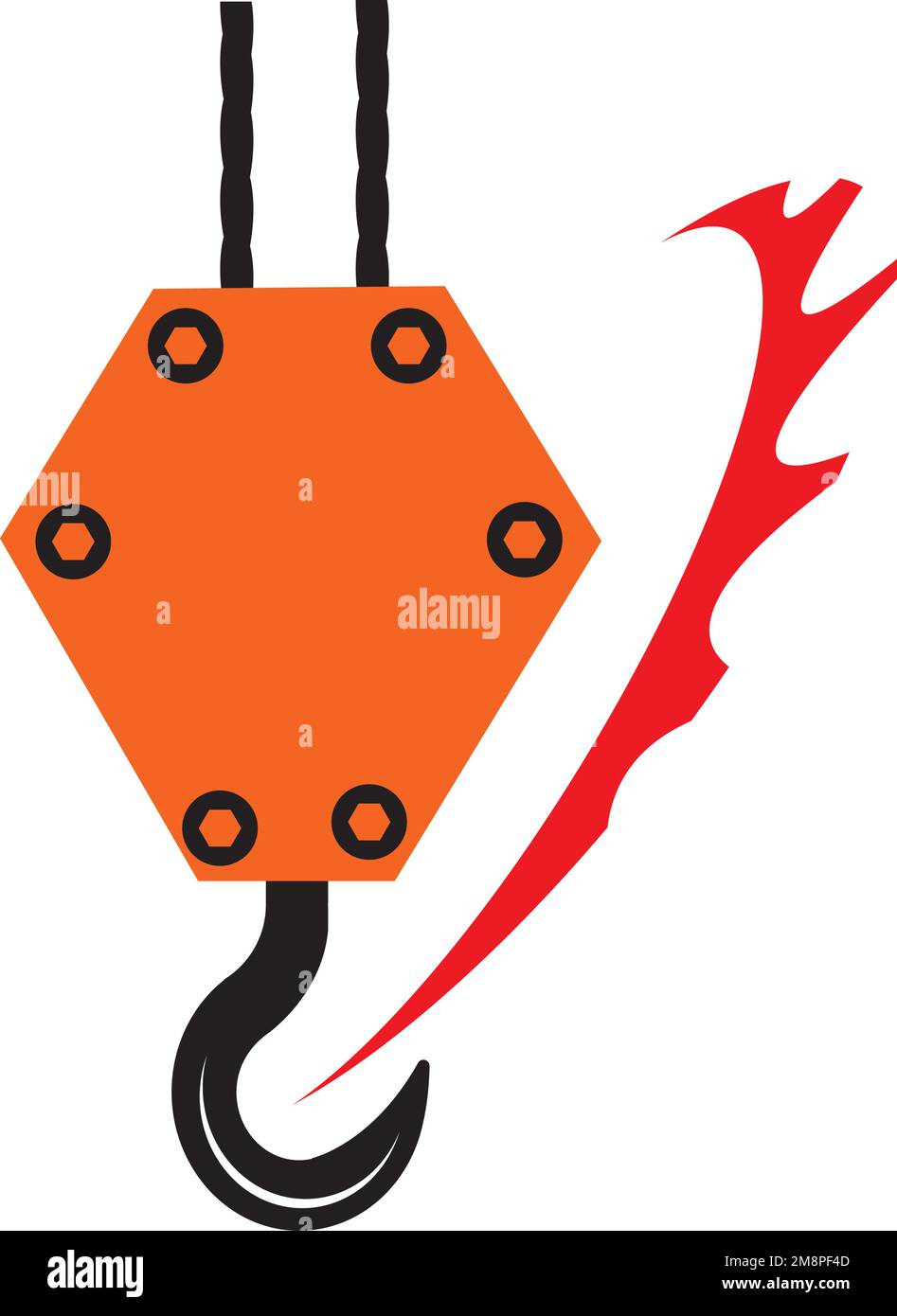 modèle de vectorisation du logo crane Illustration de Vecteur