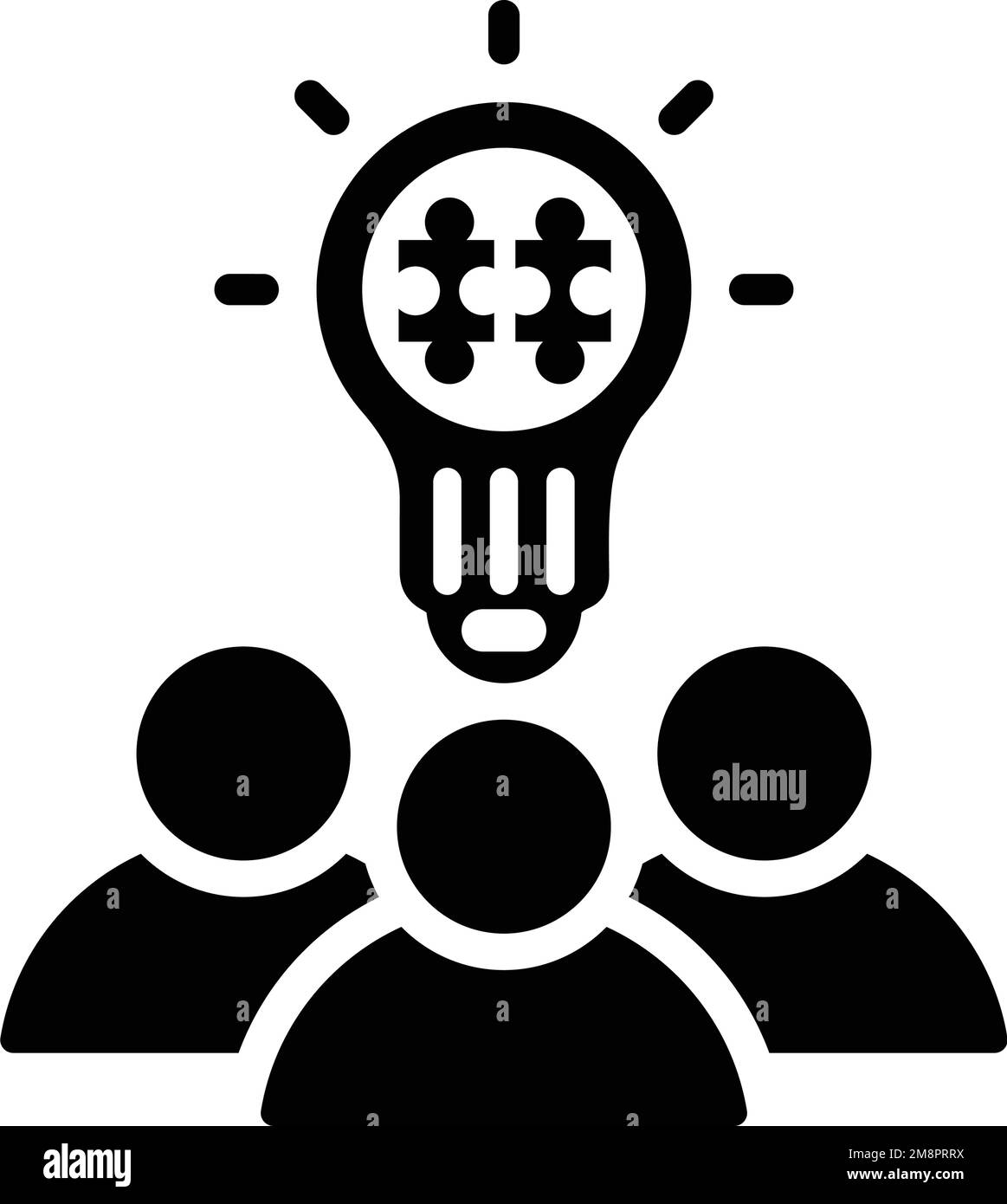 Icône de résolution de problèmes de groupe. EPS vectoriel de style plat ...