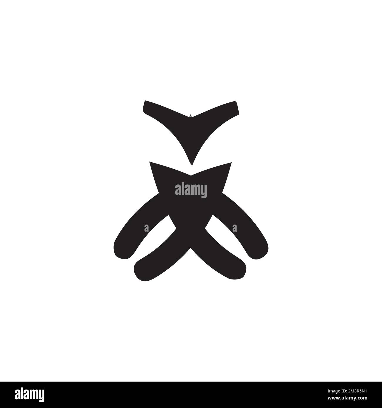 Icône robot. Symbole d'arrière-plan d'affiche de style artificiel simple. Élément de conception du logo de marque d'intellect artificiel. Impression de t-shirts robot. Illustration de Vecteur