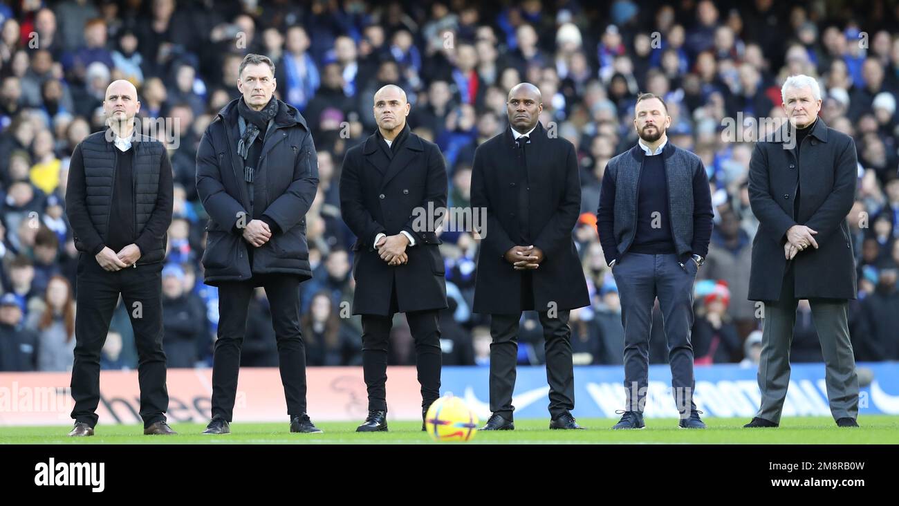 Londres, Royaume-Uni. 15th janvier 2023. Anciens collègues jouant de l'ancien Manager et joueur Gianluca Vialli qui est décédé la semaine dernière lors du match de la Premier League à Stamford Bridge, Londres. Crédit photo à lire: Paul Terry / Sportimage crédit: Sportimage / Alay Live News Banque D'Images